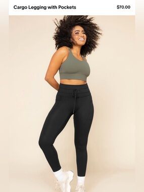 POPFLEX Black cargo Legging